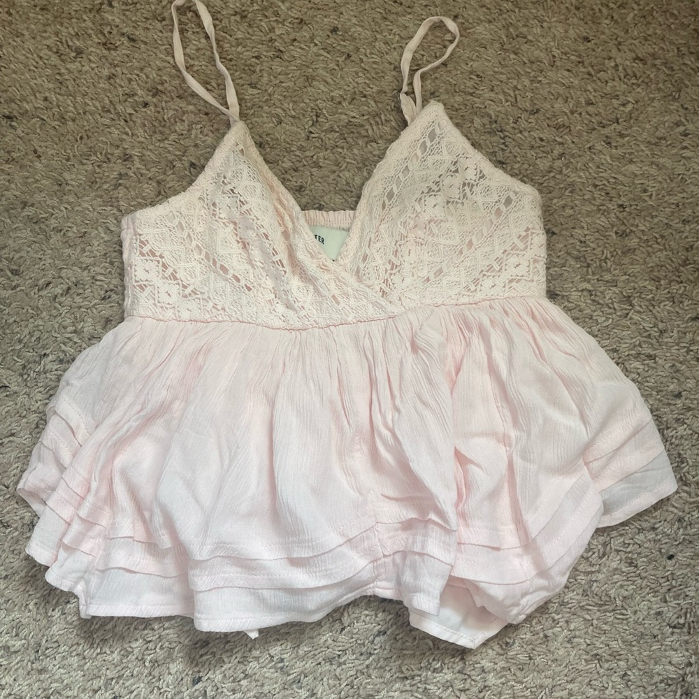 Hollister Lace Bust Babydoll Top